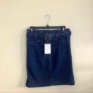 NWT Free People Midi Jeans Skirt with Belt
